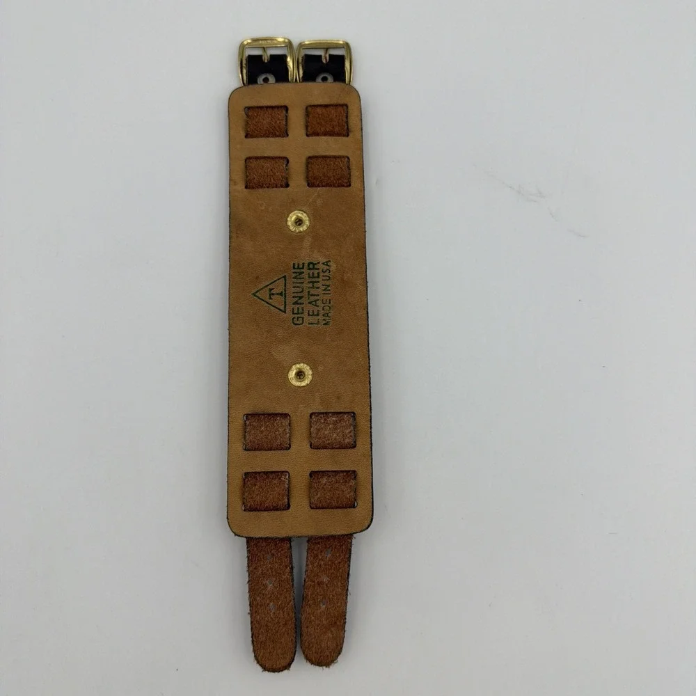 Peanuts Lucy Mechanical Wrist Watch Leather Hobo Band Not Running Vintage